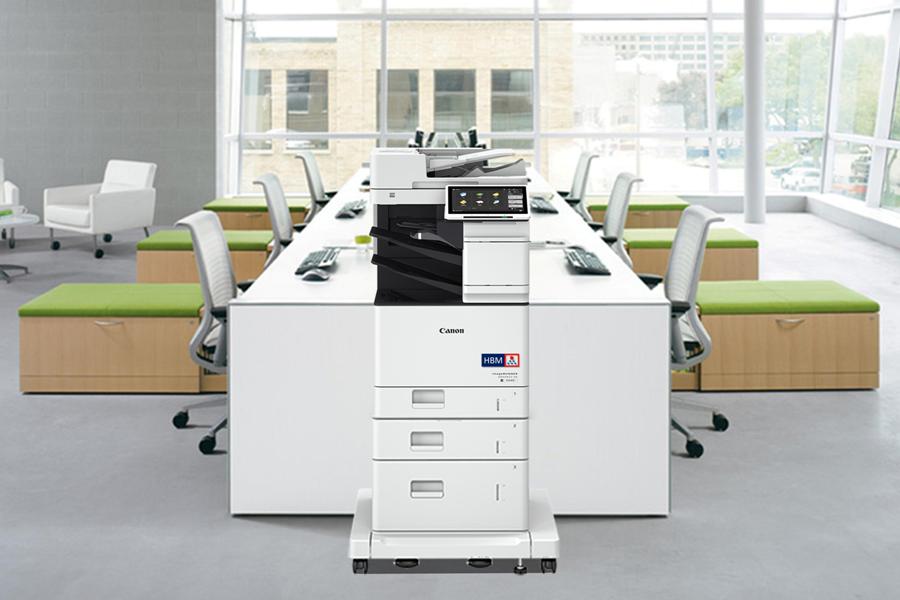 imageRUNNER ADVANCE DX 527iF in the office with 2 paper drawers and large capacity paper drawer