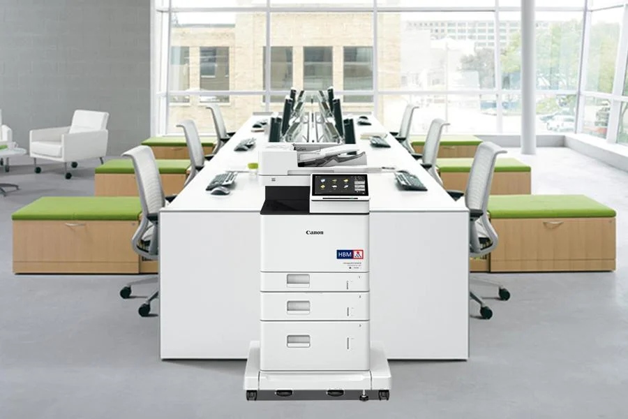 imageRUNNER ADVANCE DX 717iF in the office with 2 paper drawers and large capacity paper drawer