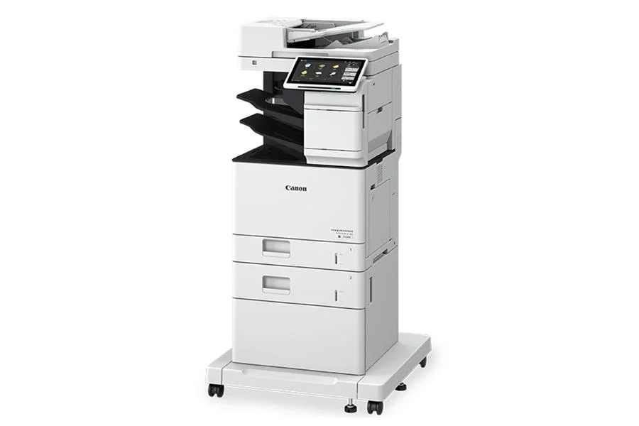 imageRUNNER ADVANCE DX 527iF right view with 2 paper drawers and cabinet