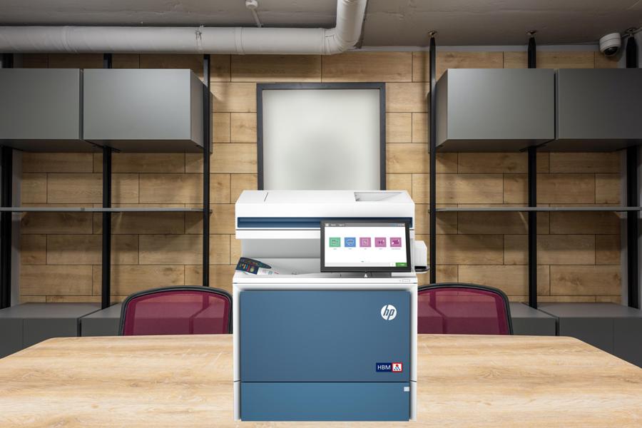 Color LaserJet Enterprise Flow MFP 5800zf in the office