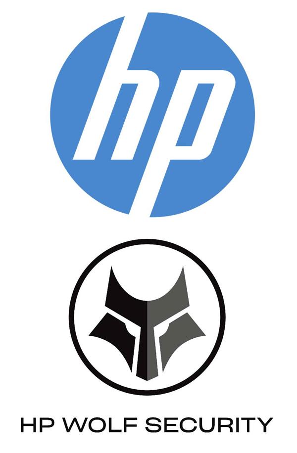 HP Logo and HP Wolf Security Logo