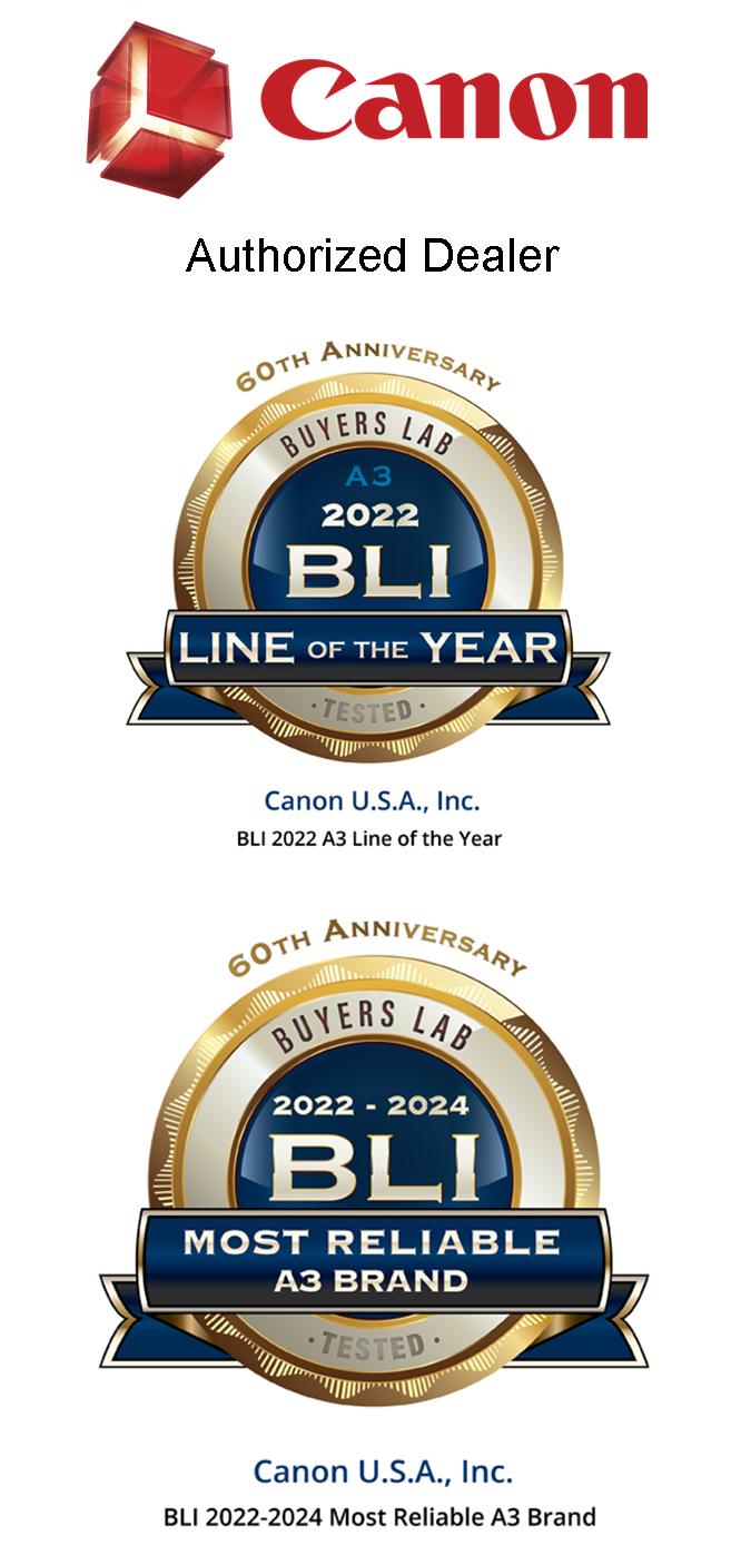 Canon Authorized Dealer. BLI line of the year Award for 2022